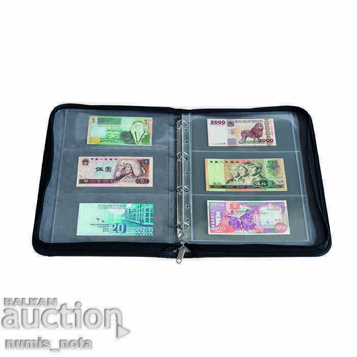 GRANDE KURT coin and/or banknote album eco-leather with zipper - 5 GRANDE KURT coin and/or banknote album eco-leather with zipper - 5