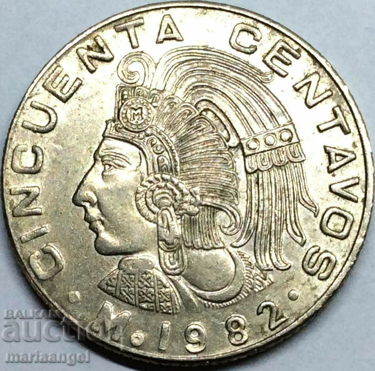 Мексико 1982 50 центавос 25мм