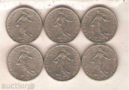 France Lot 112 Francs 1971 - 1977 with price 1.30 BGN | € 0.66 France Lot 112 Francs 1971 - 1977 with price 1.30 BGN | € 0.66