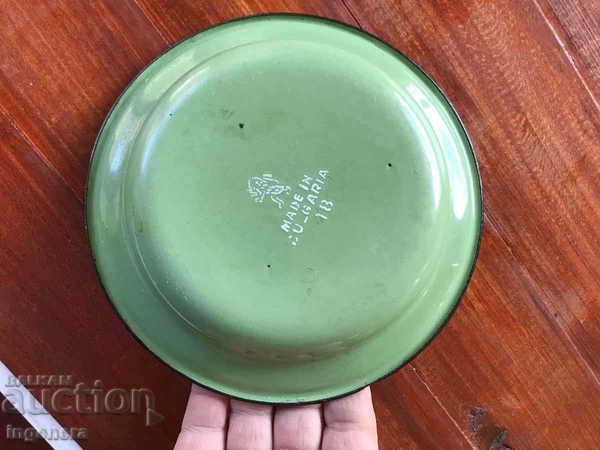 PLATE ENAMELED METAL MARKED - 6 PLATE ENAMELED METAL MARKED - 6