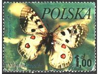 Stamped stamp Fauna Peperuda 1977 from Poland