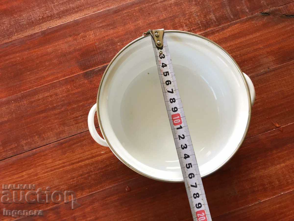 BOWL CASTROL PAN ENAMELLED LARGE DISH THE POT - 5 BOWL CASTROL PAN ENAMELLED LARGE DISH THE POT - 5