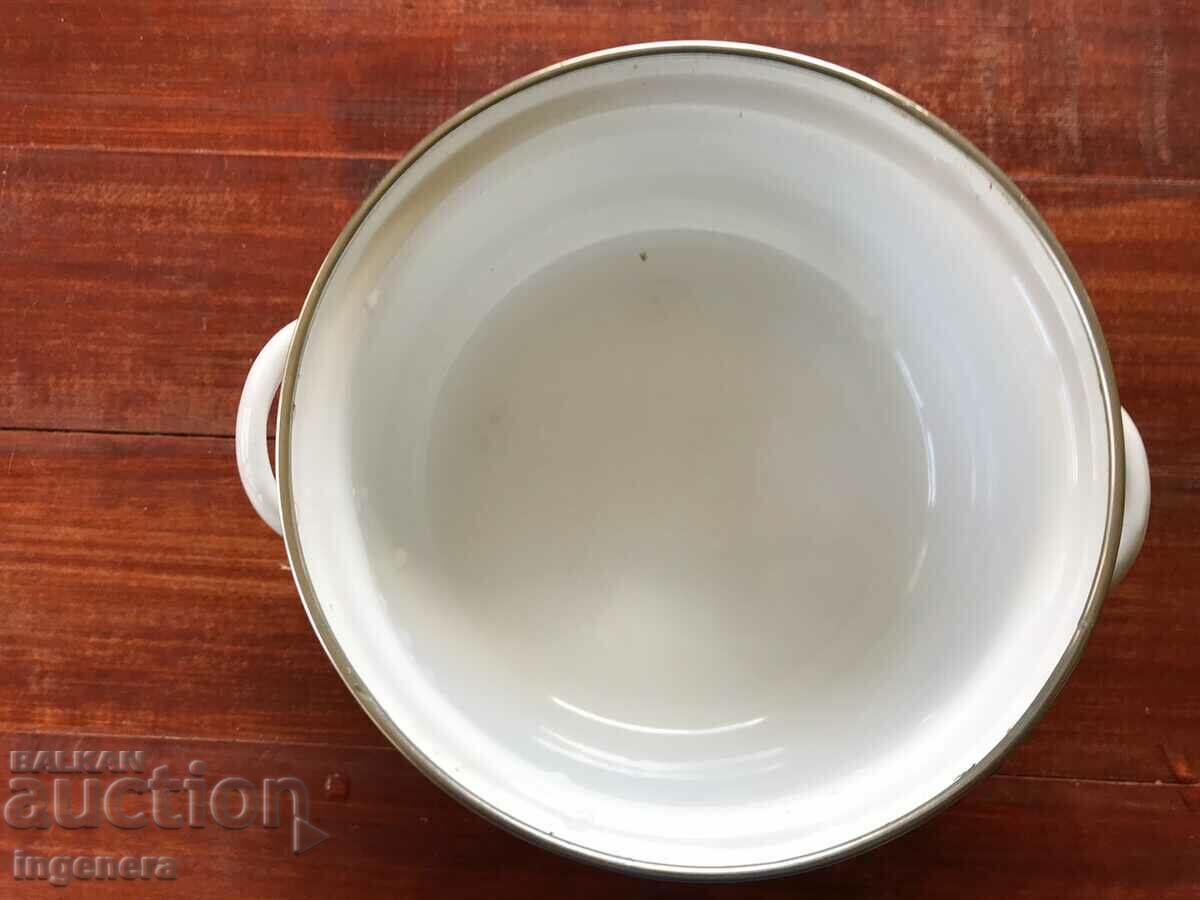 BOWL CASTROL PAN ENAMELLED LARGE DISH THE POT - 6 BOWL CASTROL PAN ENAMELLED LARGE DISH THE POT - 6