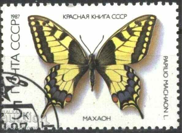 Stamped stamp Fauna Peperuda 1987 from the USSR