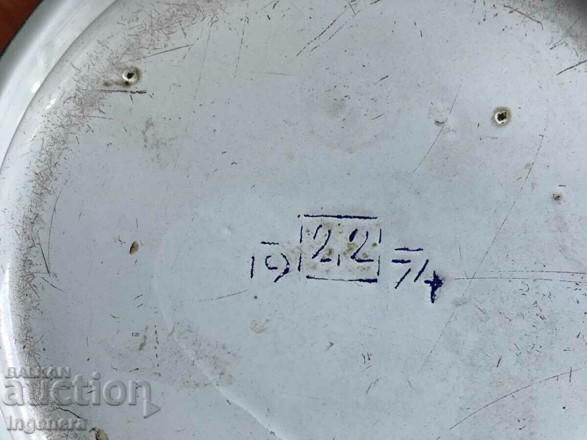 PLATE ENAMELED METAL MARKED - 6 PLATE ENAMELED METAL MARKED - 6