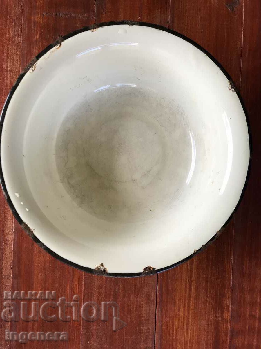 Auction BOWL BOWLER PANICA ENAMEL DISH FROM SOCA Auction BOWL BOWLER PANICA ENAMEL DISH FROM SOCA