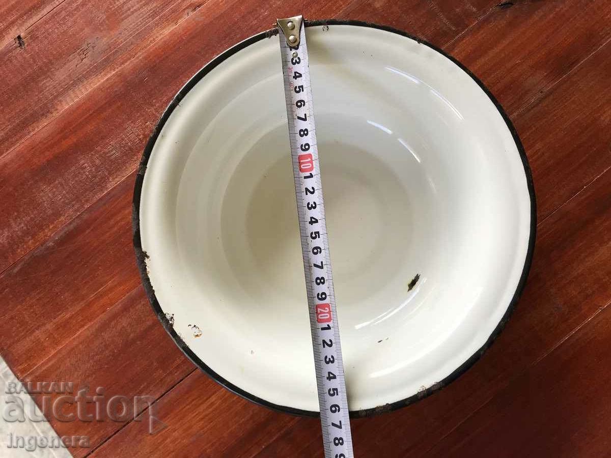 BOWL POT PANICA LARGE ENAMELLED VESSEL FROM SOCA-USSR with price 7.00 BGN | € 3.58 BOWL POT PANICA LARGE ENAMELLED VESSEL FROM SOCA-USSR with price 7.00 BGN | € 3.58