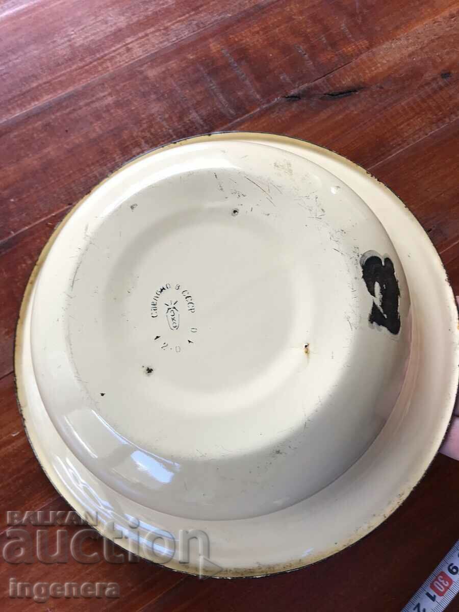 BOWL POT PANICA LARGE ENAMELLED VESSEL FROM SOCA-USSR - 5 BOWL POT PANICA LARGE ENAMELLED VESSEL FROM SOCA-USSR - 5