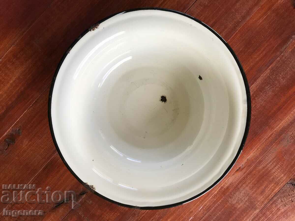 BOWL POT PANICA LARGE ENAMELLED VESSEL FROM SOCA-USSR with price 8.00 BGN | € 4.09 BOWL POT PANICA LARGE ENAMELLED VESSEL FROM SOCA-USSR with price 8.00 BGN | € 4.09