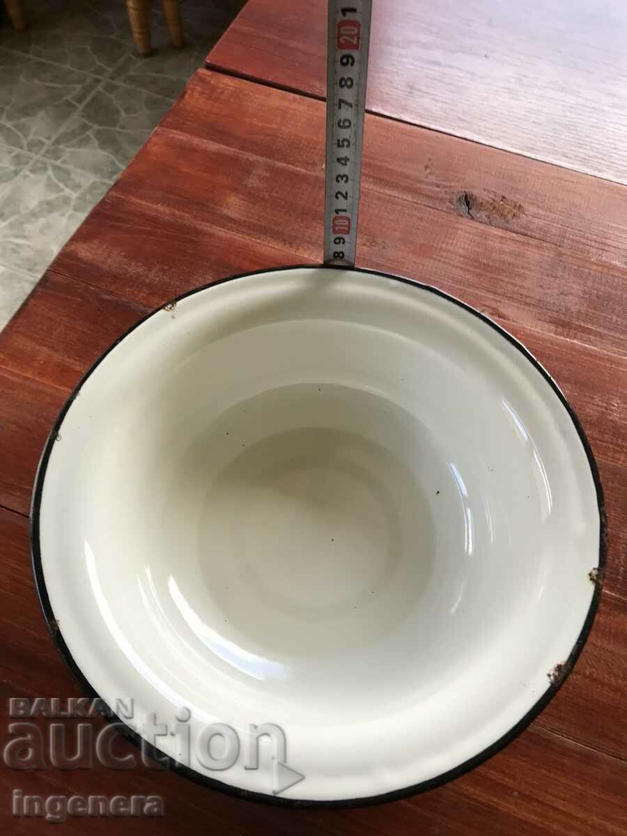 Auction  BOWL POT PANICA LARGE ENAMELLED VESSEL FROM SOCA-USSR