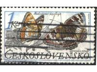 Timbr ștampilat Fauna Butterflies 1987 din Cehoslovacia