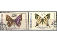 Stamped stamps Fauna Butterflies 1966 from Czechoslovakia