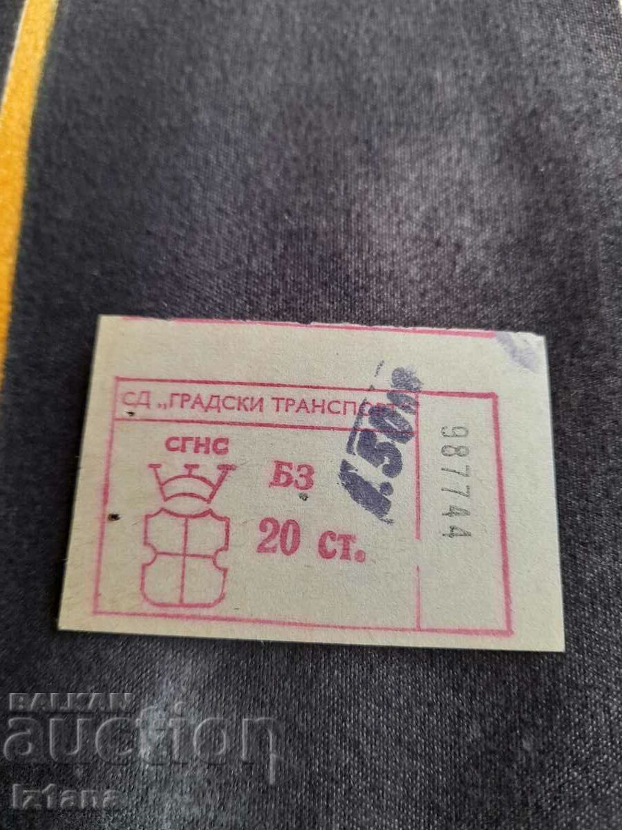 Old bus ticket