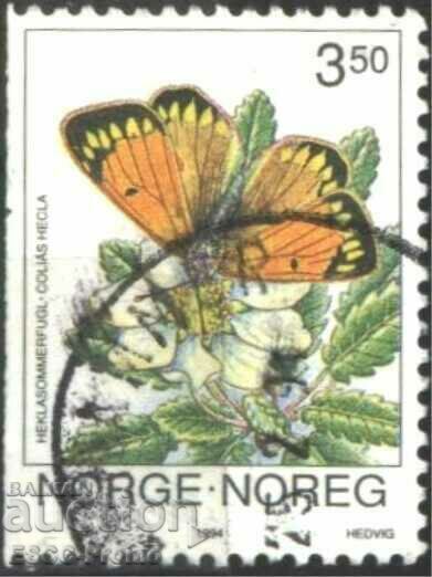 Ștampilată Fauna Peperuda 1994 din Norvegia