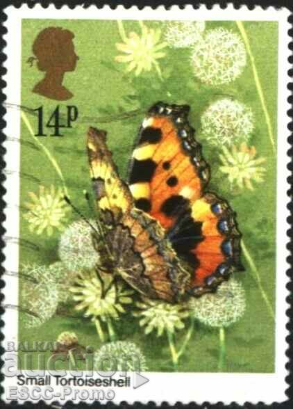 Stamped Fauna Butterfly 1981 from Great Britain