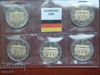 2 Euro 2020 Germany A, D, F, G, J "Brandenburg" - Unc 2 евро