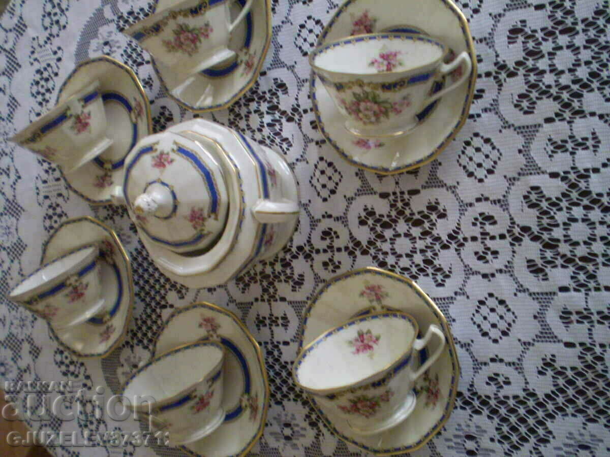 Set de ceai vechi din porțelan SCHLAGGENWALD BOHEMIA - 5 Set de ceai vechi din porțelan SCHLAGGENWALD BOHEMIA - 5