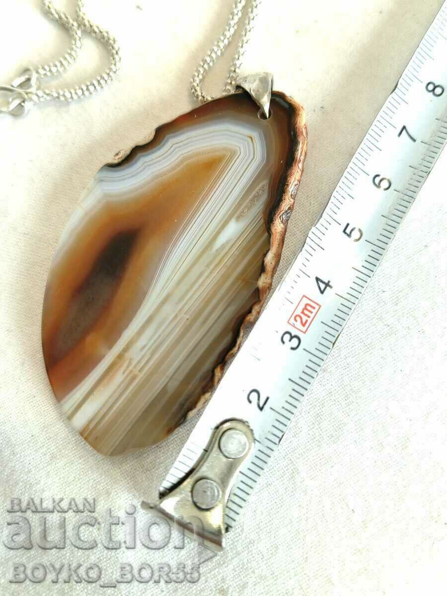 Delivery of Locket Pendant Silver Polished Double Sided Agate Delivery of Locket Pendant Silver Polished Double Sided Agate
