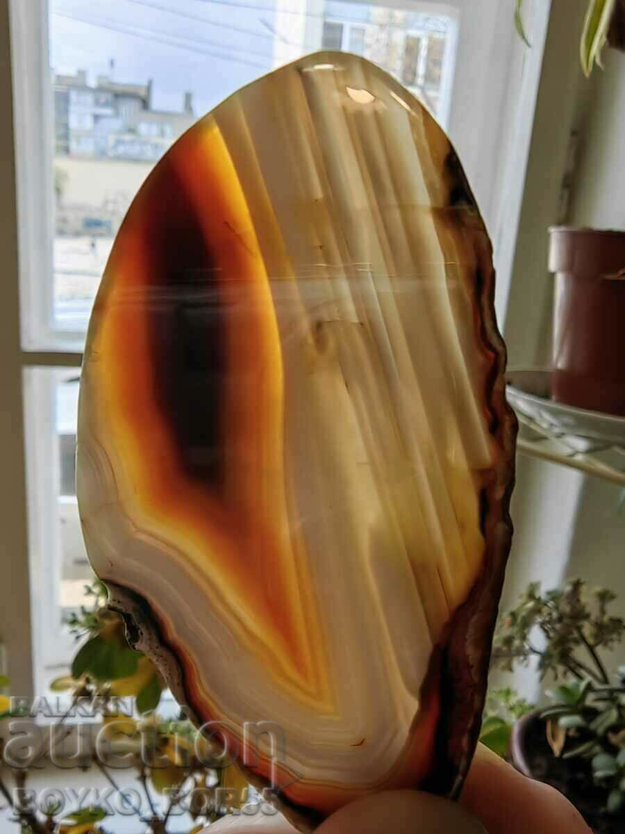 Locket Pendant Silver Polished Double Sided Agate - 5 Locket Pendant Silver Polished Double Sided Agate - 5