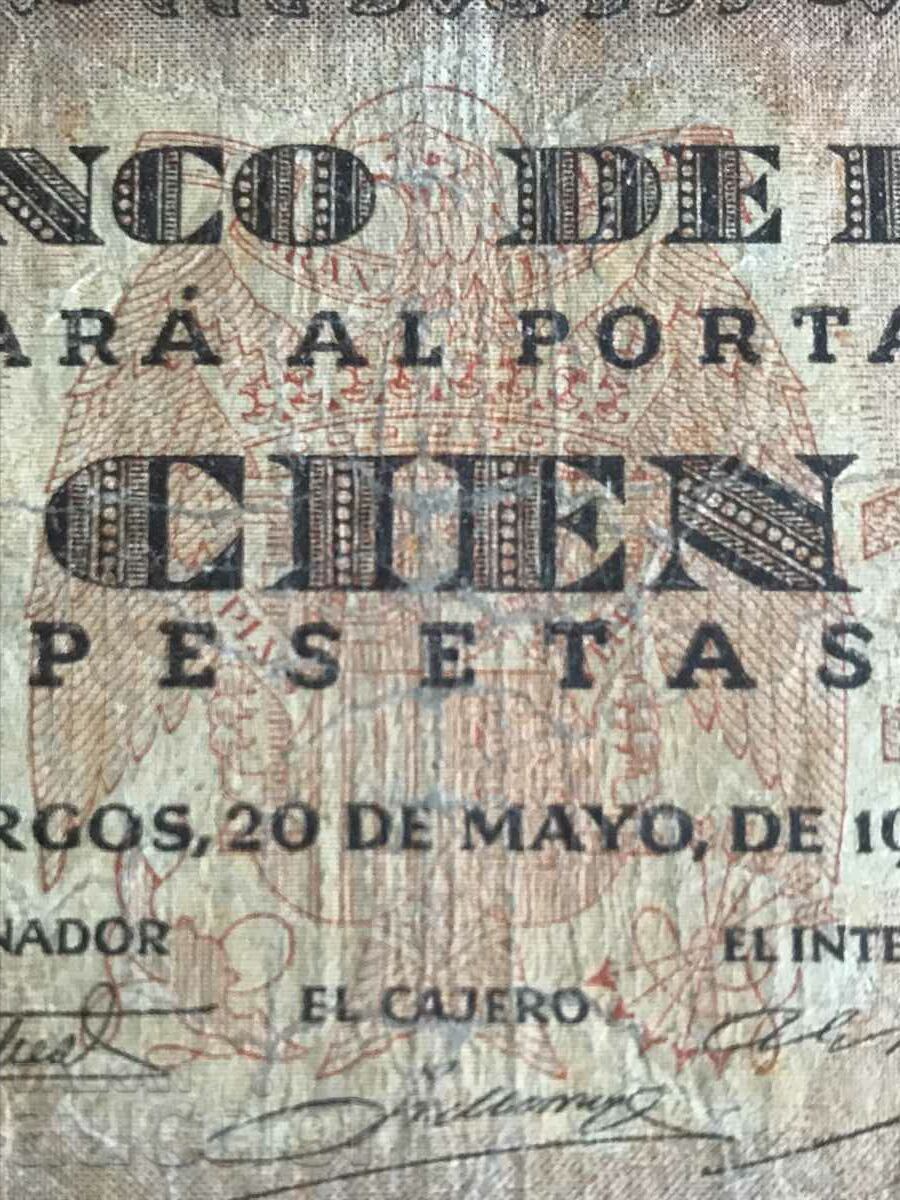Auction Spain 100 Pesetas 1938 Civil War Franco Auction Spain 100 Pesetas 1938 Civil War Franco
