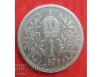 1 корона 1895 сребро Австрия