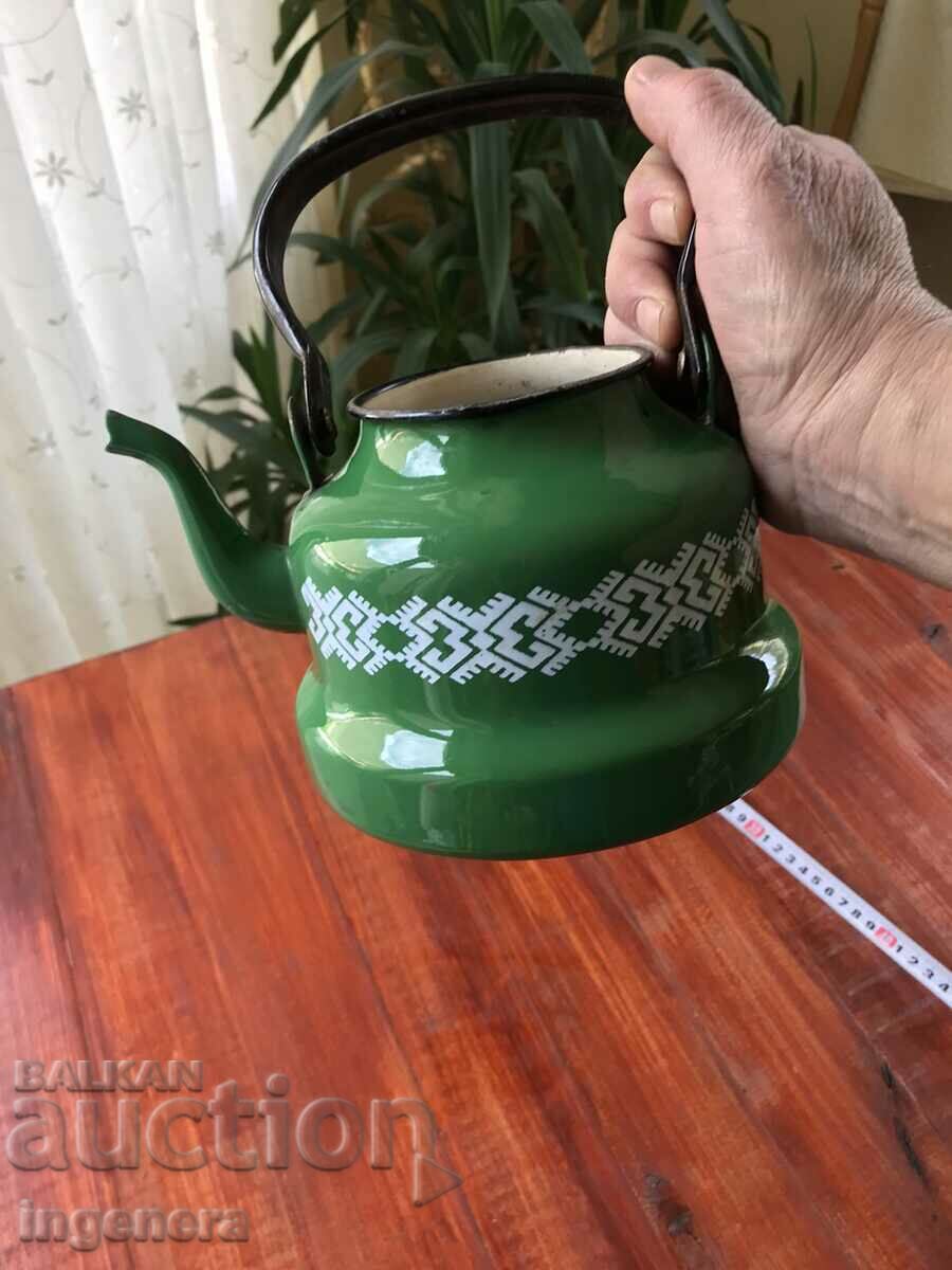 KETTLE METAL ENAMELED SMALL-MARKED-1500 ML with price 18.00 BGN | € 9.20 KETTLE METAL ENAMELED SMALL-MARKED-1500 ML with price 18.00 BGN | € 9.20