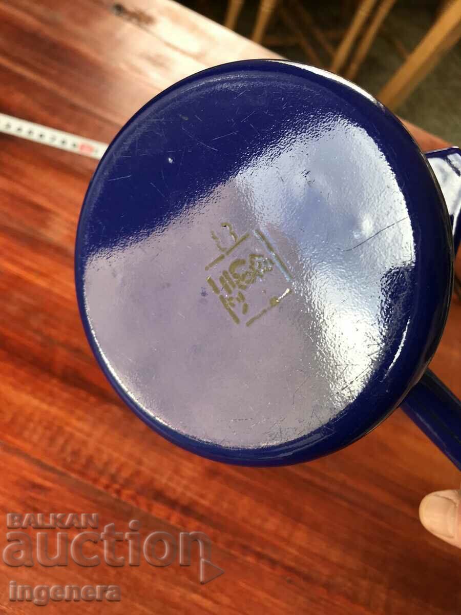 JEZVE METAL ENAMELED CONTAINER-800 ML.-MARKED with price 13.00 BGN | € 6.65 JEZVE METAL ENAMELED CONTAINER-800 ML.-MARKED with price 13.00 BGN | € 6.65