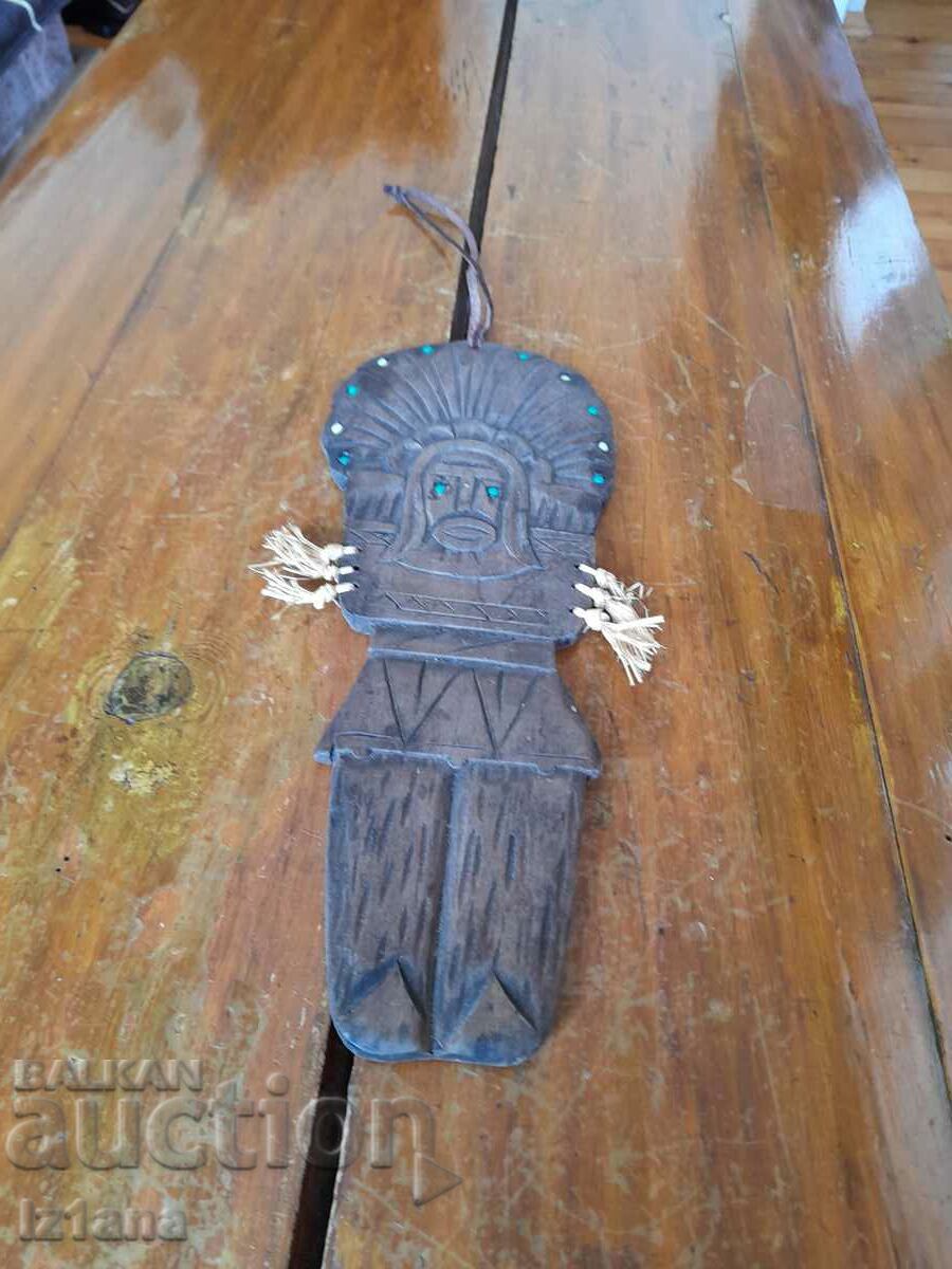 Old wooden wall figure