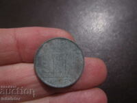 1942 1 franc Belgia - Zinc
