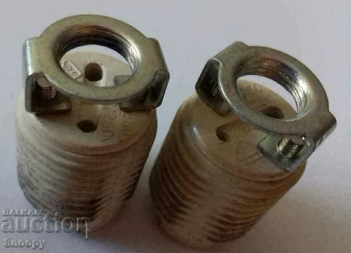 Ceramic socket socket G9 - set of 2 pcs. with rings