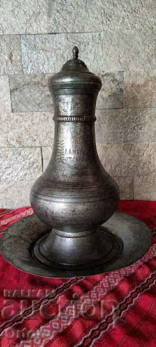 UNIQUE! MUSEUM EXHIBIT COFFEE POT RENAISSANCE COPPER VESSEL - 1901 UNIQUE! MUSEUM EXHIBIT COFFEE POT RENAISSANCE COPPER VESSEL - 1901