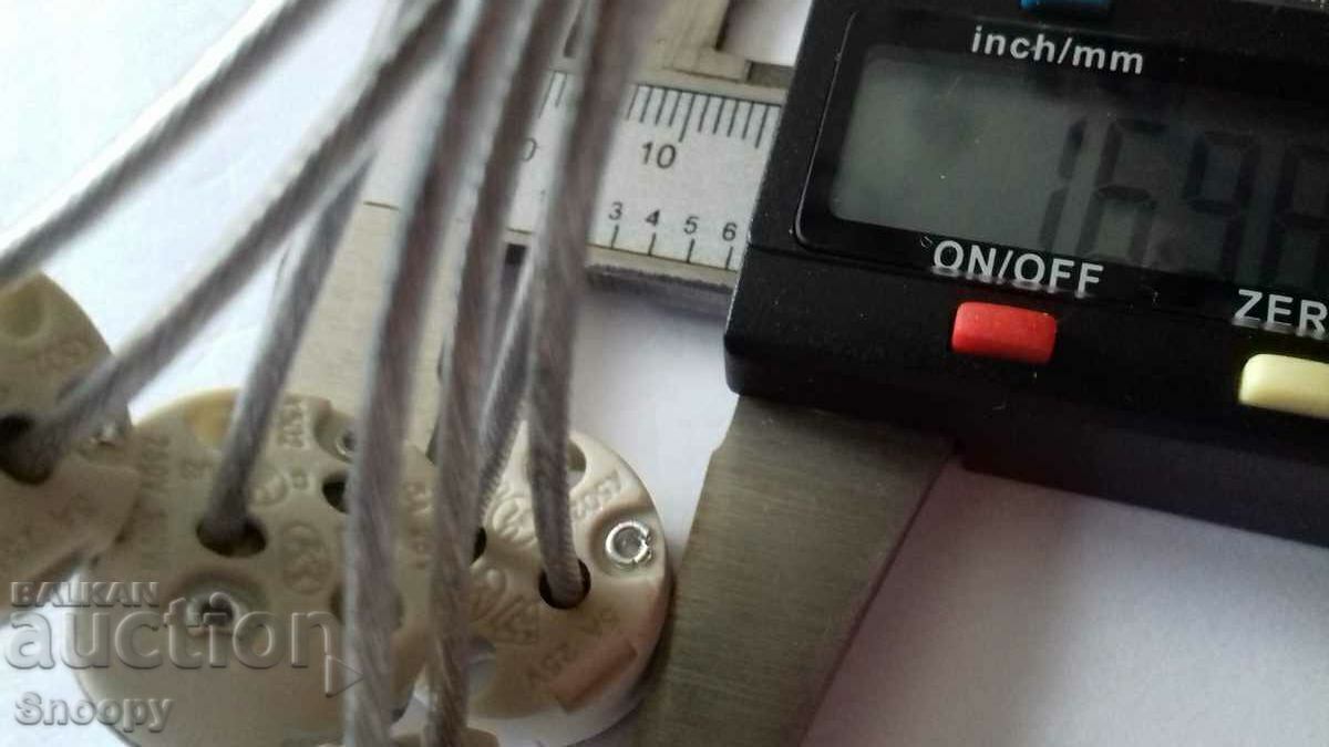 Delivery of Ceramic socket G9 - set of 4 pcs. with cables Delivery of Ceramic socket G9 - set of 4 pcs. with cables