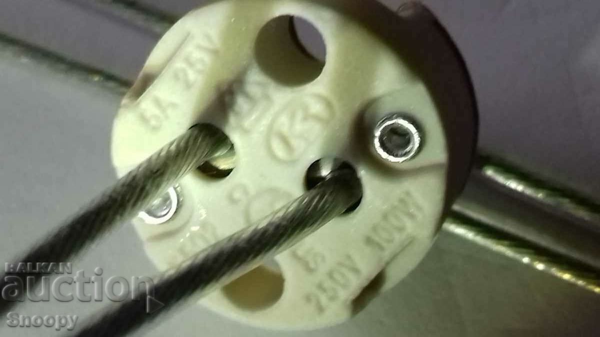 Ceramic socket G9 - set of 4 pcs. with cables - 5 Ceramic socket G9 - set of 4 pcs. with cables - 5