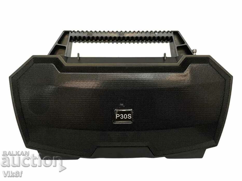 Преносима тонколона със соларен панел и радио P30S с цена 41.50 лв. | € 21.22 Преносима тонколона със соларен панел и радио P30S с цена 41.50 лв. | € 21.22