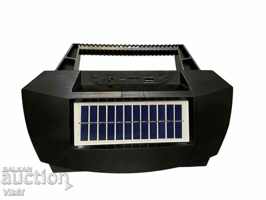 Аукцион Преносима тонколона със соларен панел и радио P30S Аукцион Преносима тонколона със соларен панел и радио P30S