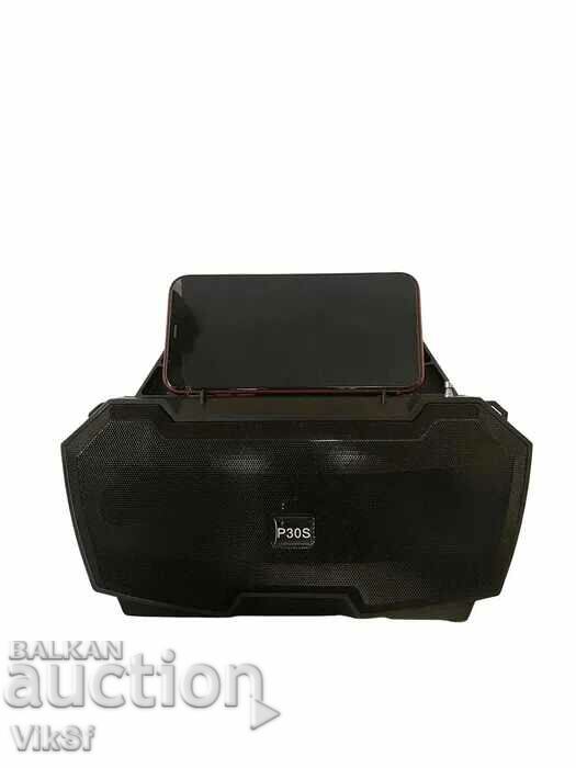 Доставка на Преносима тонколона със соларен панел и радио P30S Доставка на Преносима тонколона със соларен панел и радио P30S