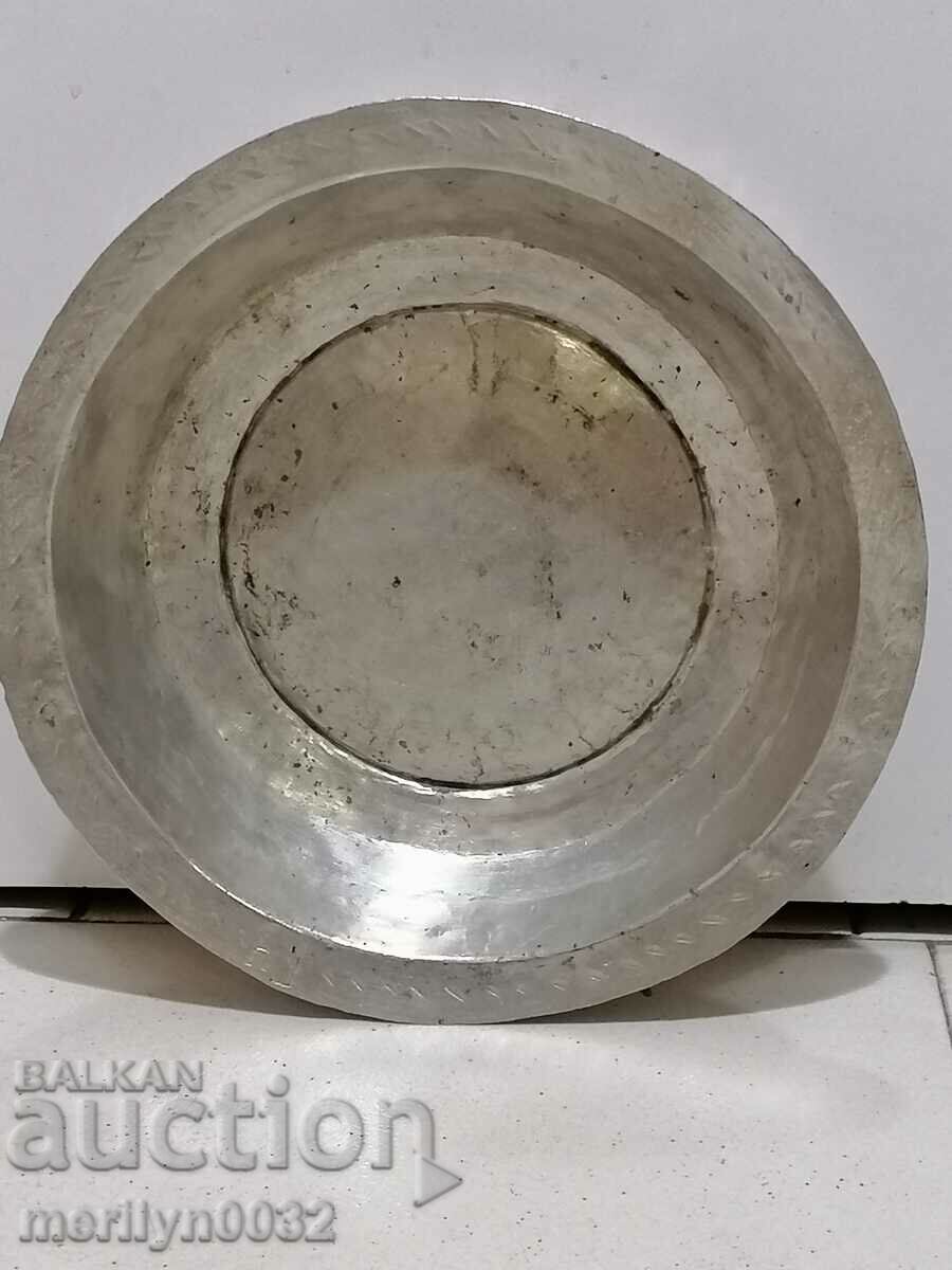 Old copper sahan, baker, bowl, plate, tass - 6