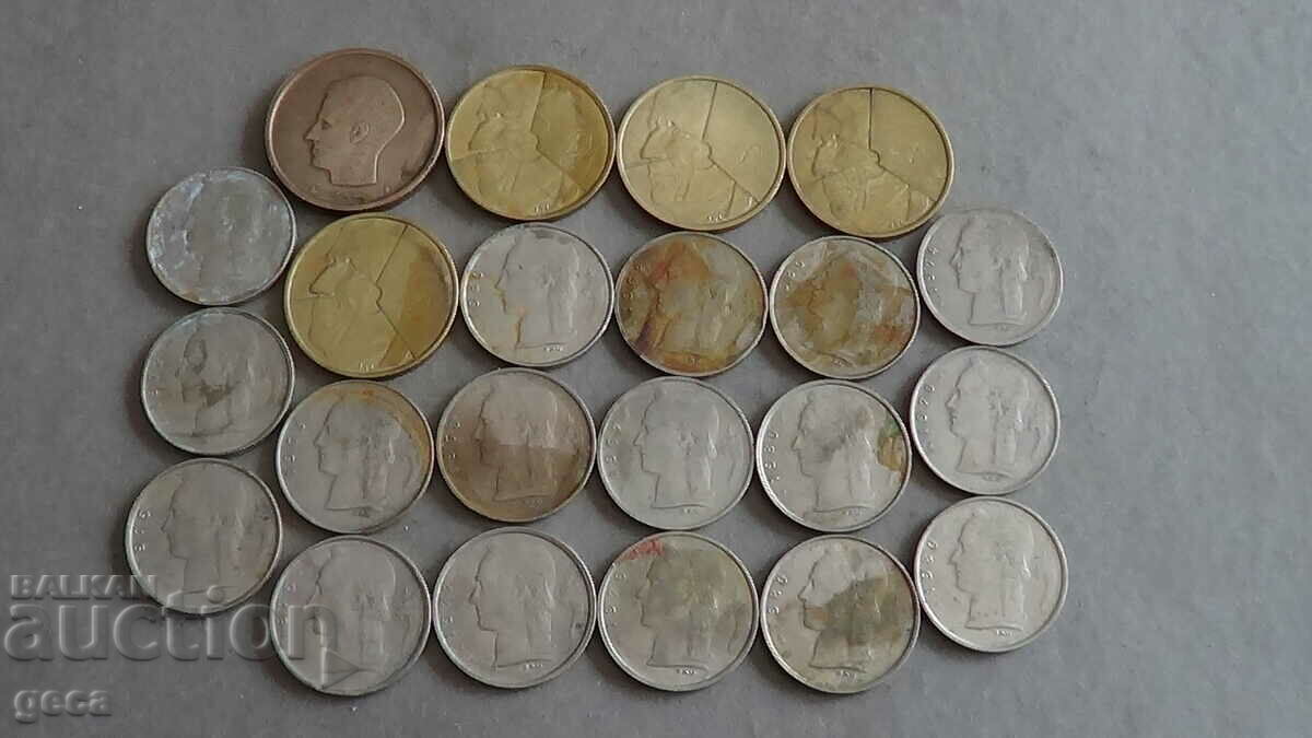 Lot of coins Belgium 22 pieces with price 12.00 BGN | € 6.14 Lot of coins Belgium 22 pieces with price 12.00 BGN | € 6.14