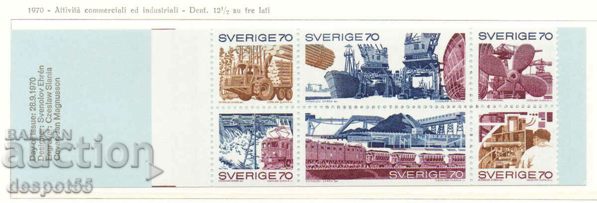 1970. Suedia. Viața industrială suedeză. Carnet.