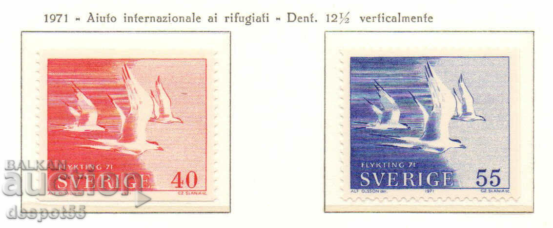 1971. Suedia. Păsări - Ajutor pentru refugiați.