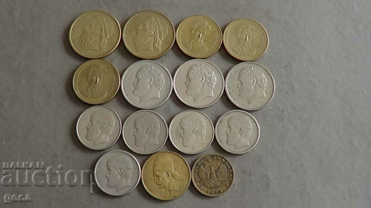 Lot of coins Greece 15 pieces with price 10.00 BGN | € 5.11 Lot of coins Greece 15 pieces with price 10.00 BGN | € 5.11
