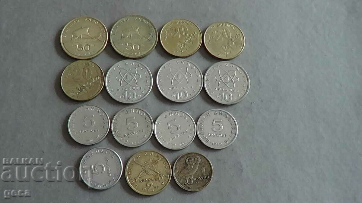 Auction Lot of coins Greece 15 pieces Auction Lot of coins Greece 15 pieces