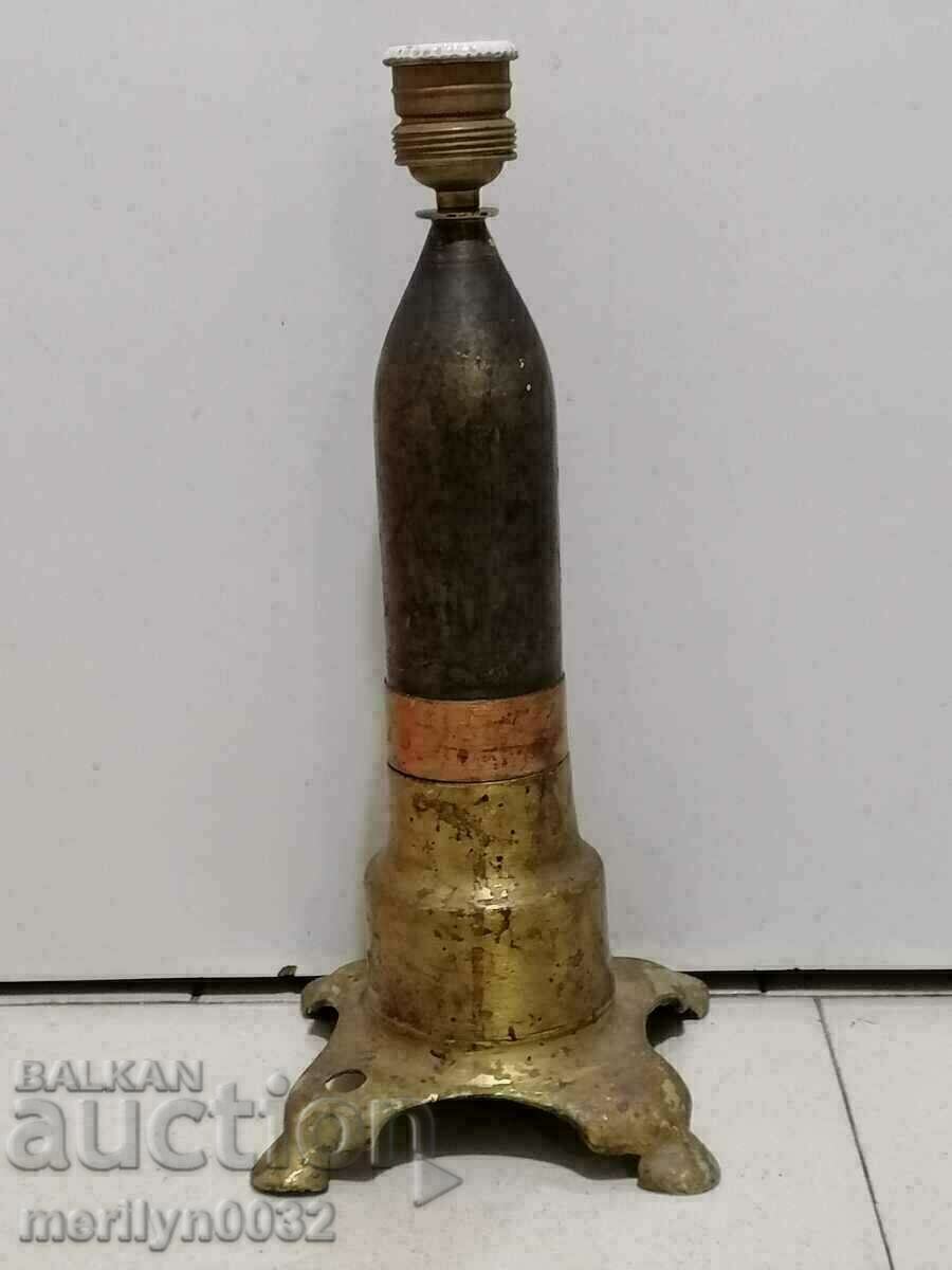 A lamp made from a Russian shell WW1 soldier's craft