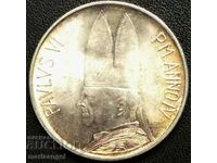 500 Lire 1966 Vatican UNC Aur Patina Argint - Rar