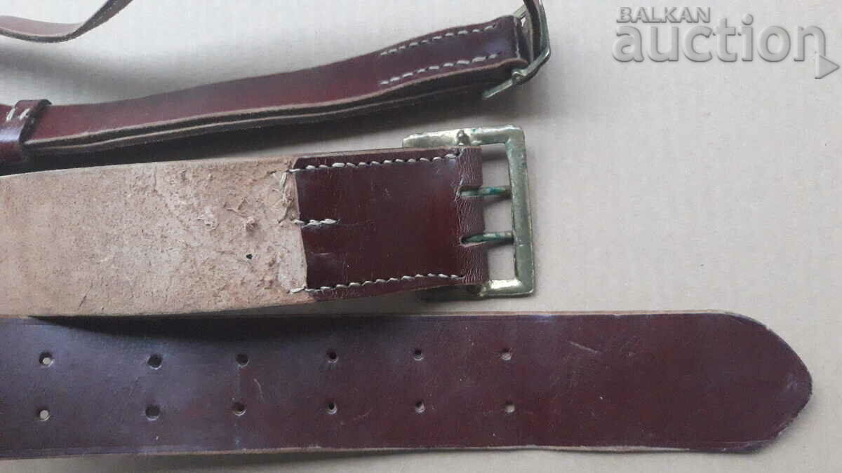 red officer's belt with protube WW2 WWII - 5 red officer's belt with protube WW2 WWII - 5