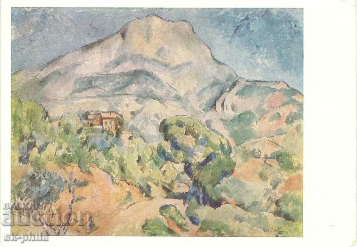 Carte poștală veche - Artă - Paul Cézanne, Muntele Victoria