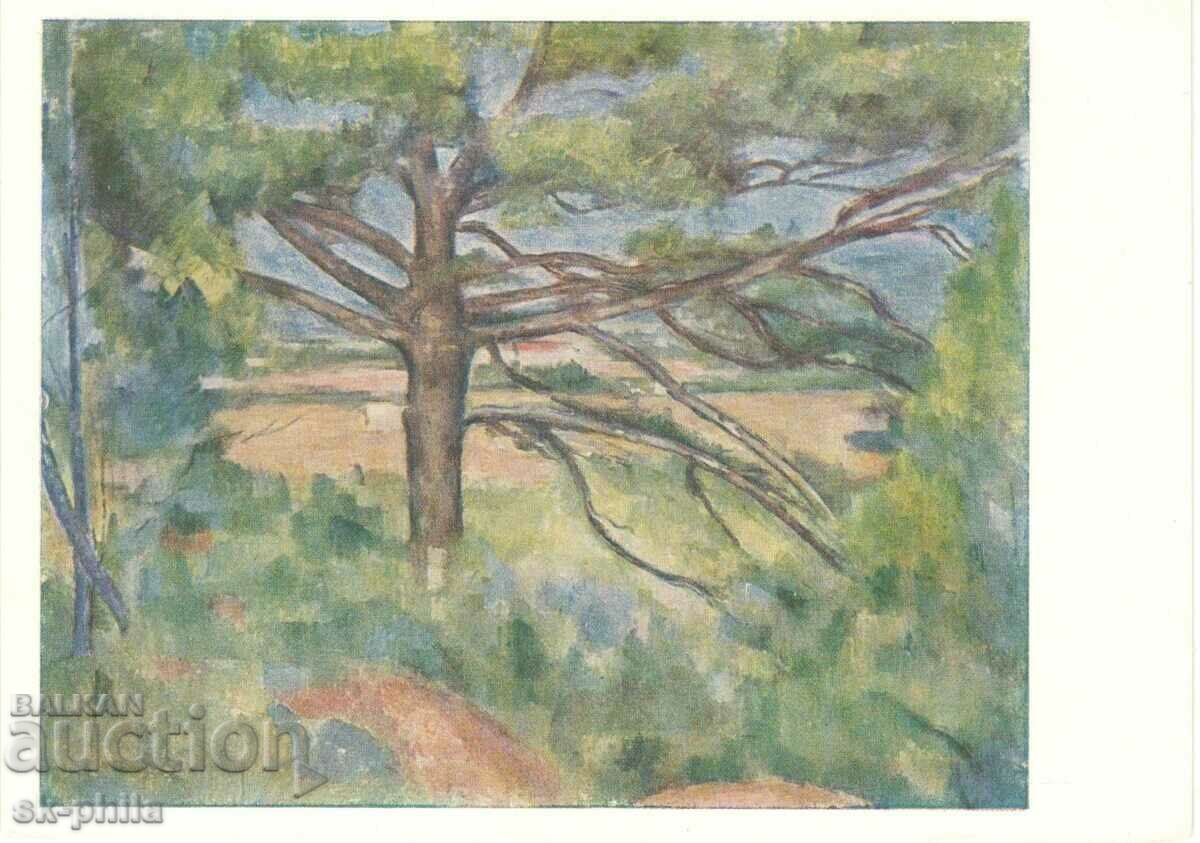 Old postcard - Art - Paul Cézanne, The Big Pine