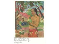 Old postcard - Art - Paul Gauguin, Tahitian Woman with Fruit