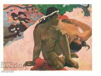 Old postcard - Art - Paul Gauguin, Tahitian women