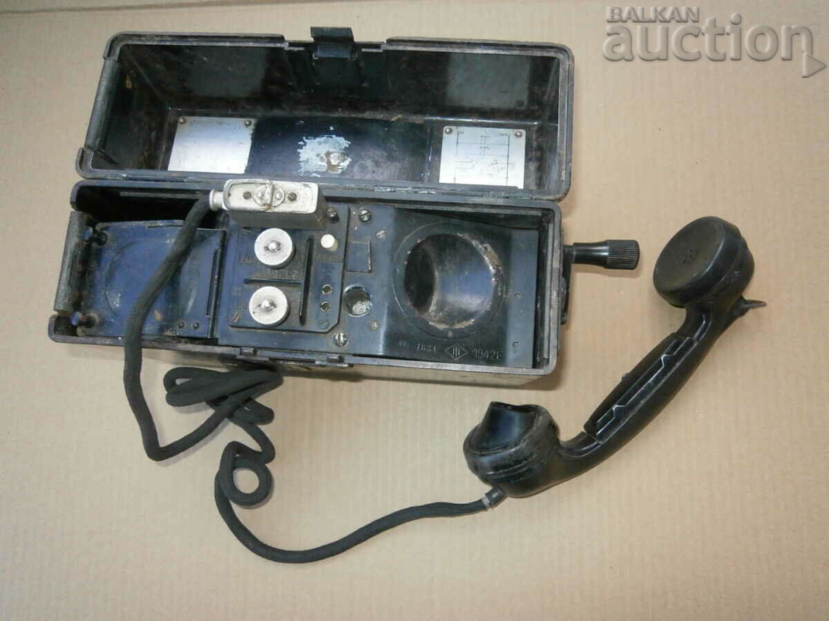 wehrmacht WW2 WWII field telephone 1942 Wehrmacht with price 255.00 BGN | € 130.38 wehrmacht WW2 WWII field telephone 1942 Wehrmacht with price 255.00 BGN | € 130.38